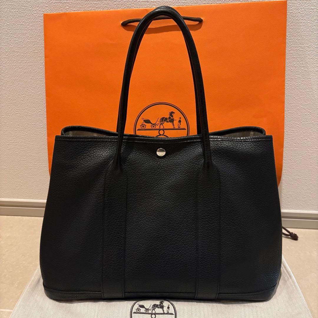 エルメス ガーデンパーティpm 36 ネゴンダ ブラック 黒 ノアール