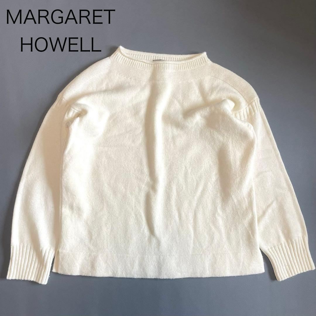 【マーガレットハウエル】ニット セーター ハイネック ウール コットン Ⅱ