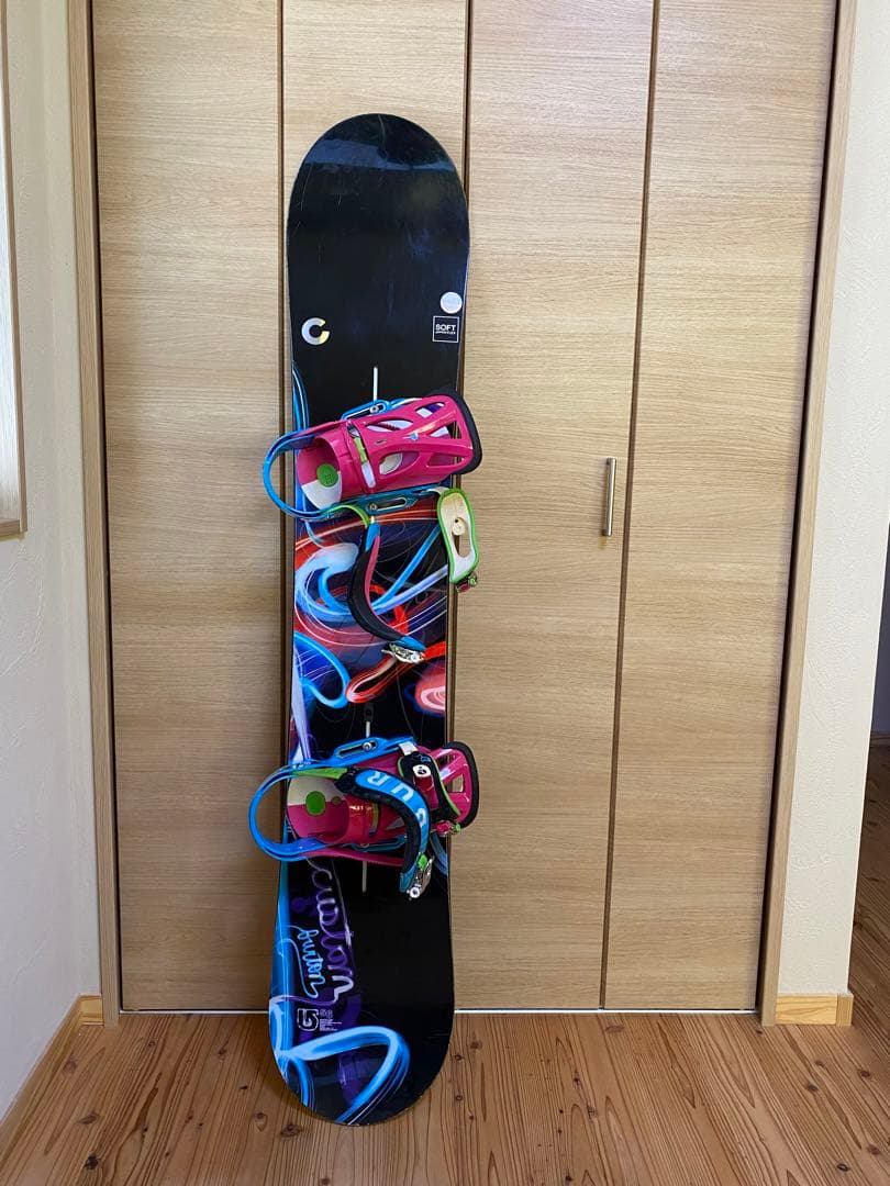 BURTON スノーボードセット (ボード&ビンディング,キャリーバッグ付き)