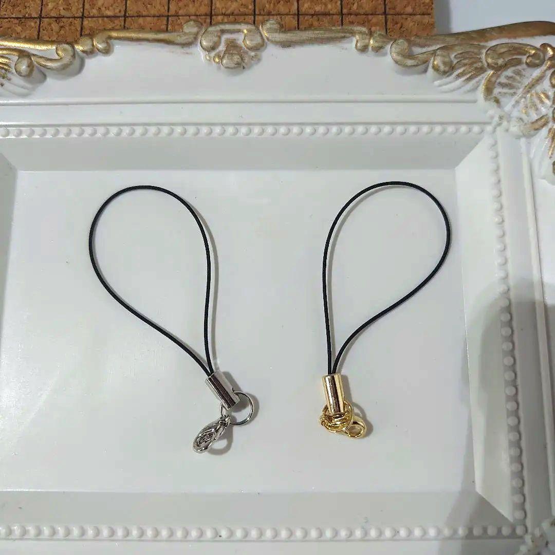 携帯ストラップ金具 カニカン付（金具色:シルバー）1個