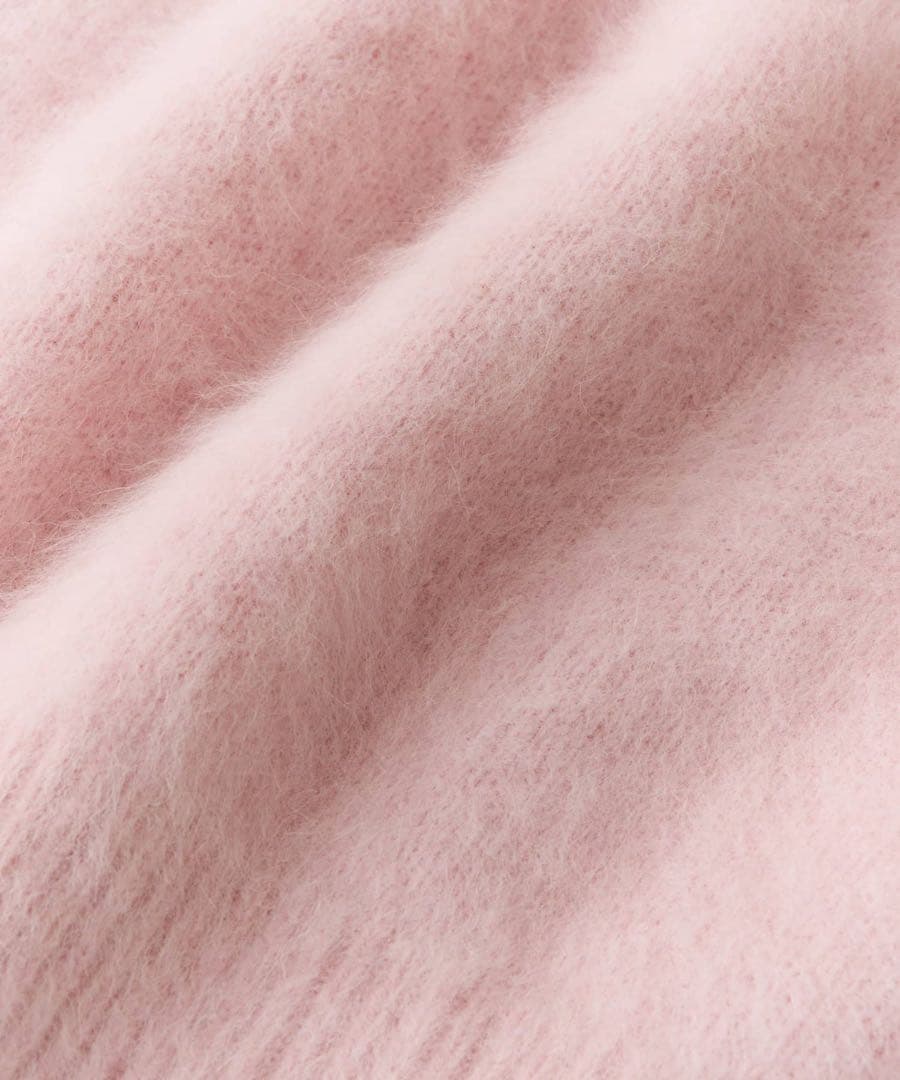 ラブティックボンボン　今期新品　ヘアリーウールカシミヤ混オフショルニット　ピンク