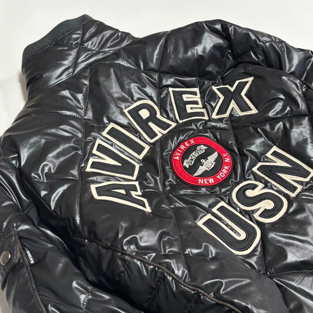 R.T AVIREX　USN　アビレックス　キルティング中綿ジャケット　ジ