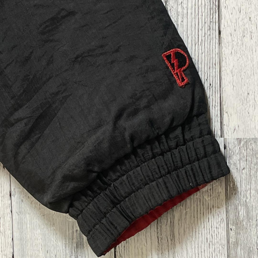 NHL デビルス リバーシブル ナイロンジャケット 中綿 刺繡 黒×赤 2XL