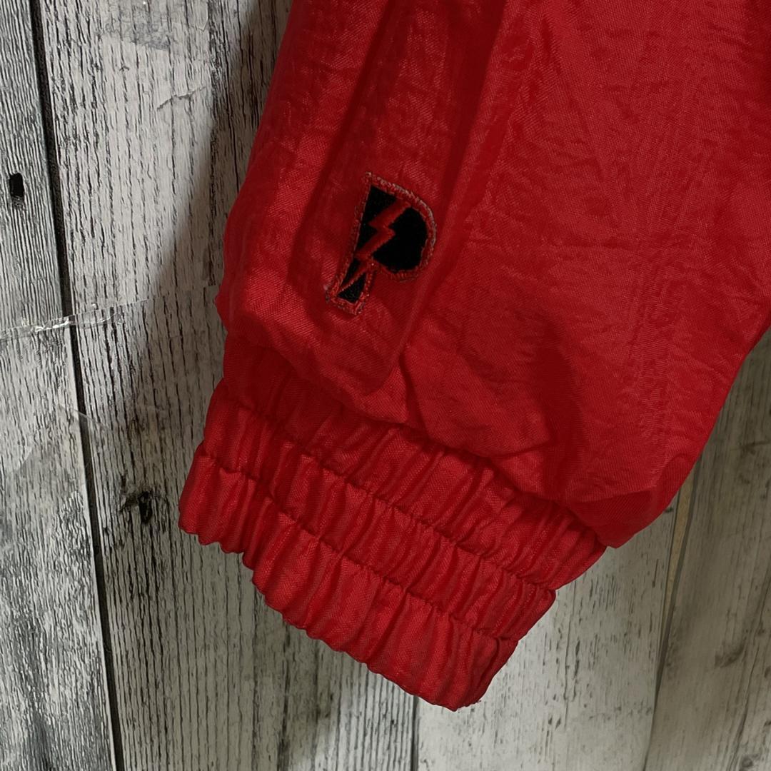 NHL デビルス リバーシブル ナイロンジャケット 中綿 刺繡 黒×赤 2XL