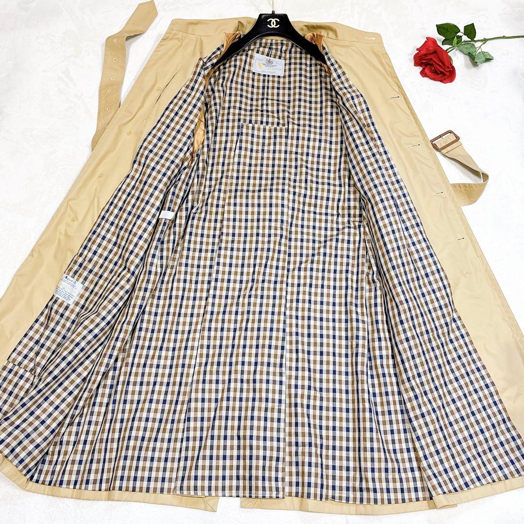 新品同様✨　アクアスキュータム　トレンチコート ベージュ　メンズ　ロング　40