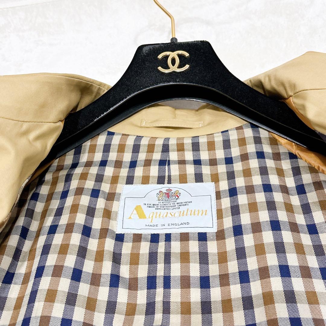 新品同様✨　アクアスキュータム　トレンチコート ベージュ　メンズ　ロング　40