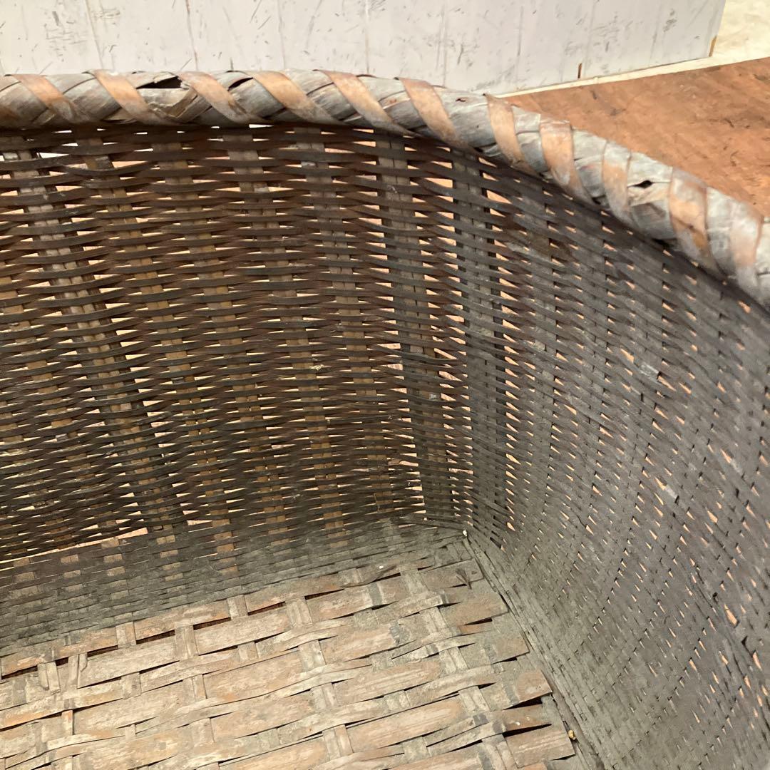 昭和レトロ 竹籠 竹かご 竹細工 竹編み 竹製 バスケット 収納バスケット