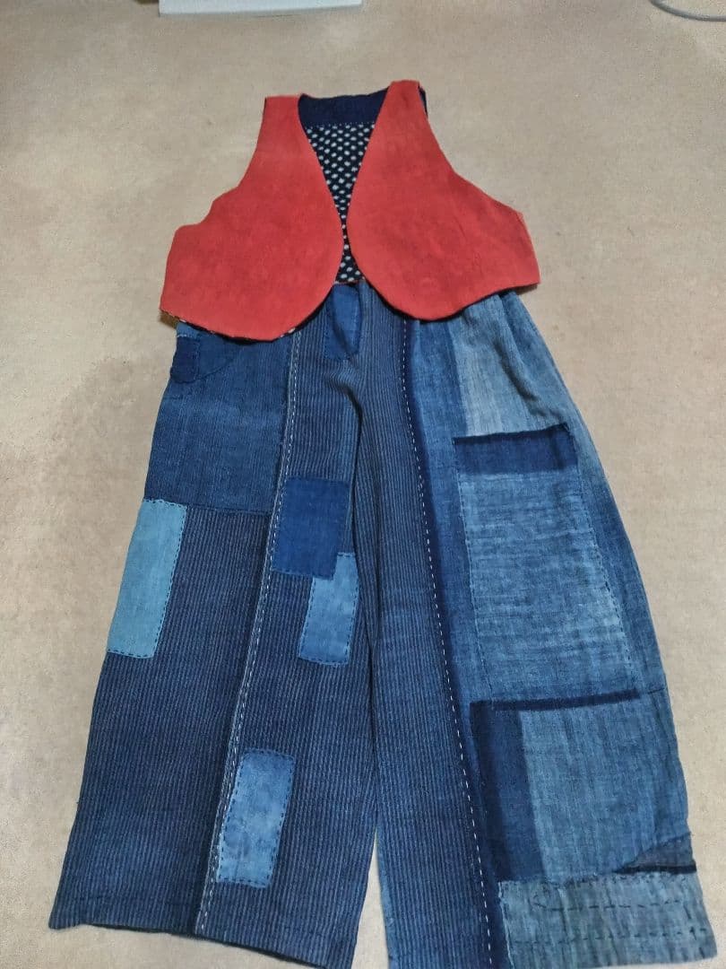 紅花リバーシブルボレロ