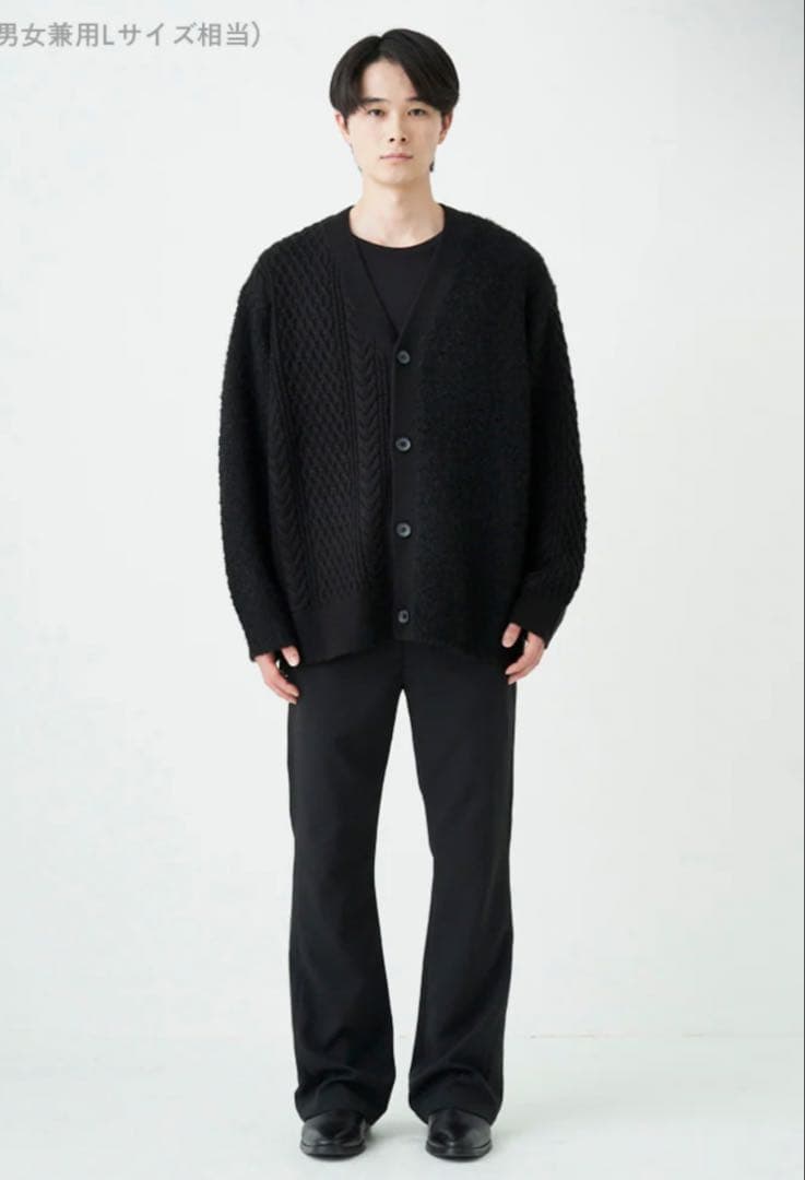 abyts SWITCHING CABLE CARDIGAN サイズ3 ブラック