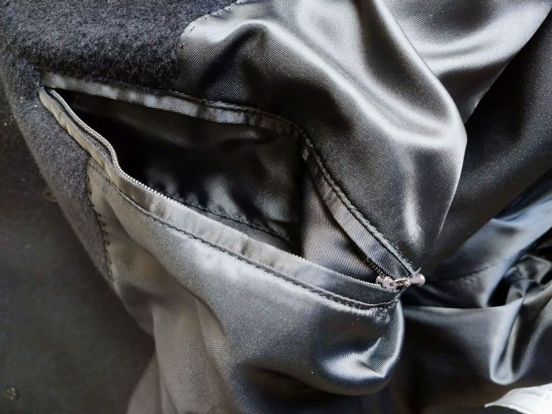 ●オンワード樫山 五大陸 アンゴラ100% ステンカラーコート 黒/4