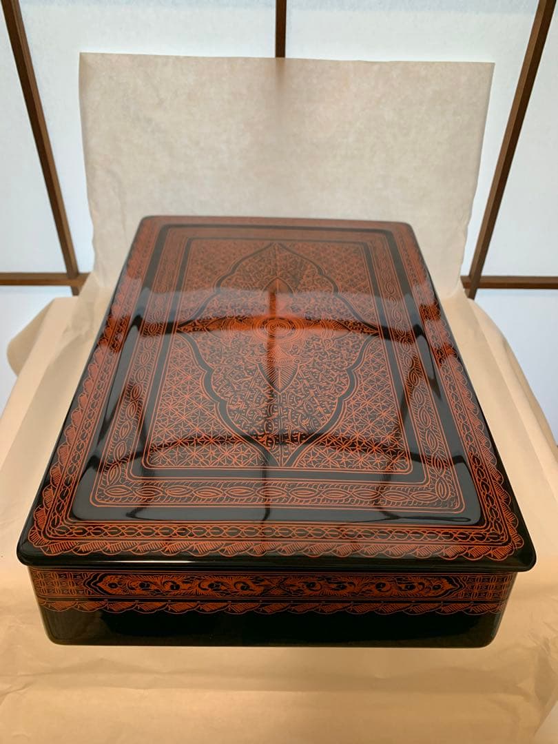 蒟醤　文章箱　文箱　漆器