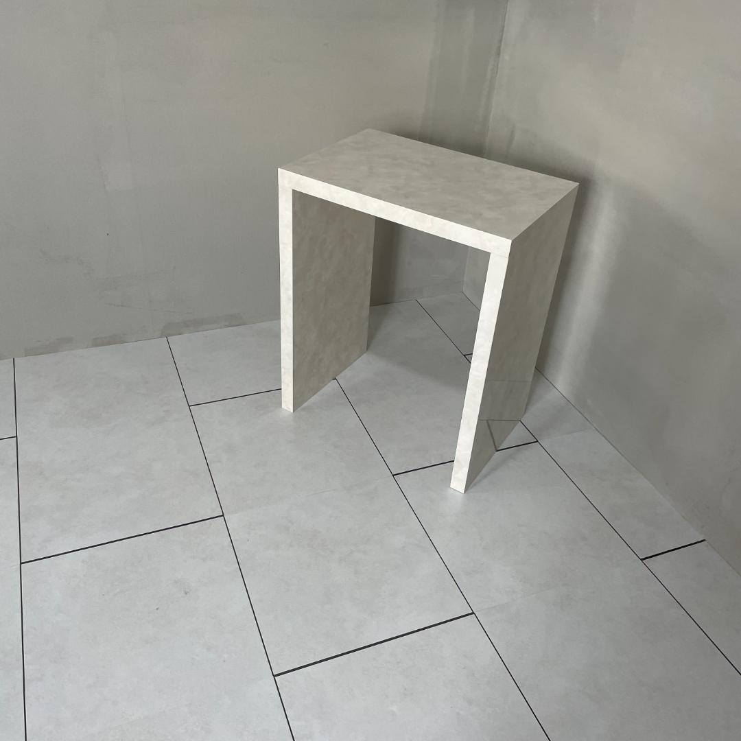 テーブル 小 大理石調デスク 大理石風 ホワイト 白