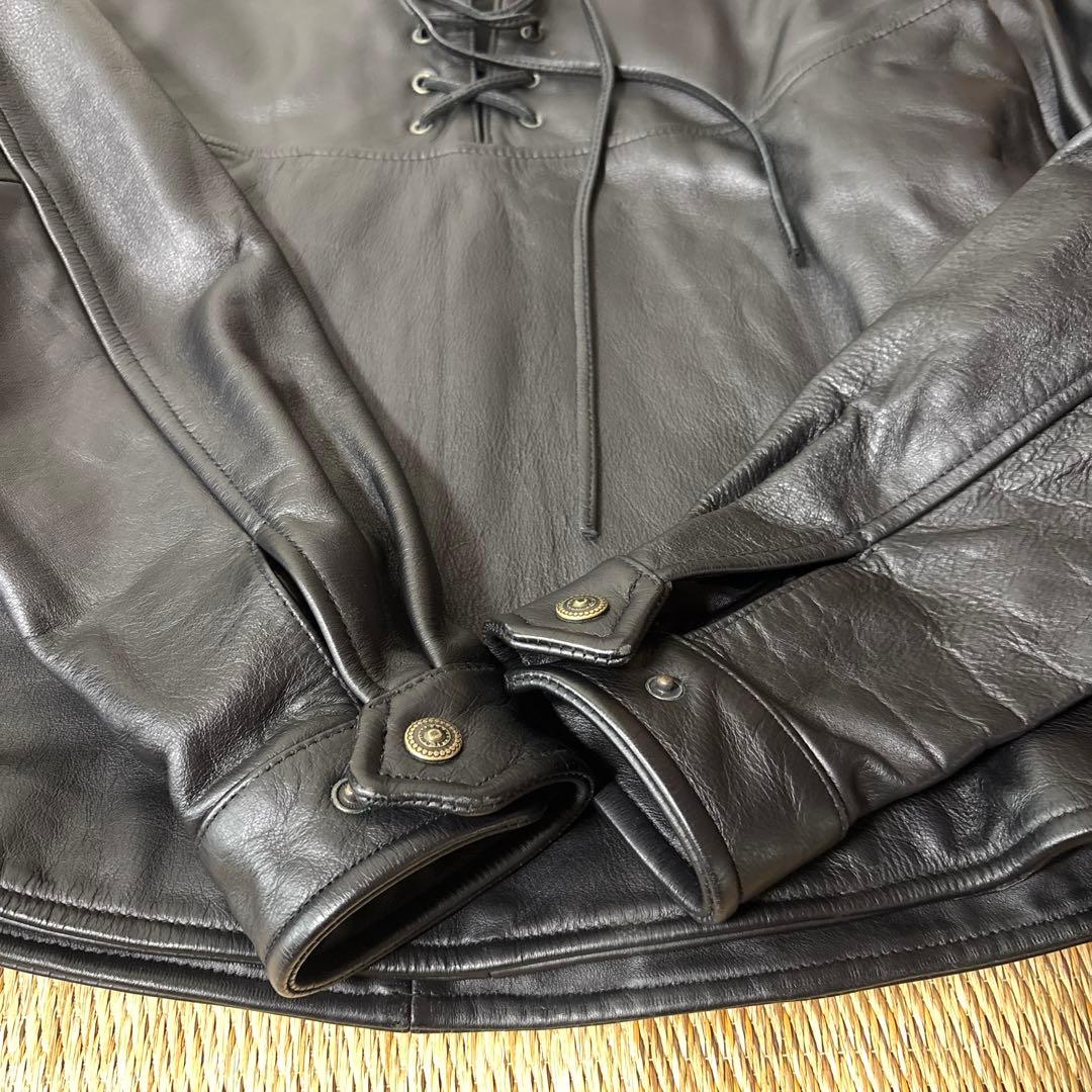 HARLEY-DAVIDSON レースアップレザージャケット M