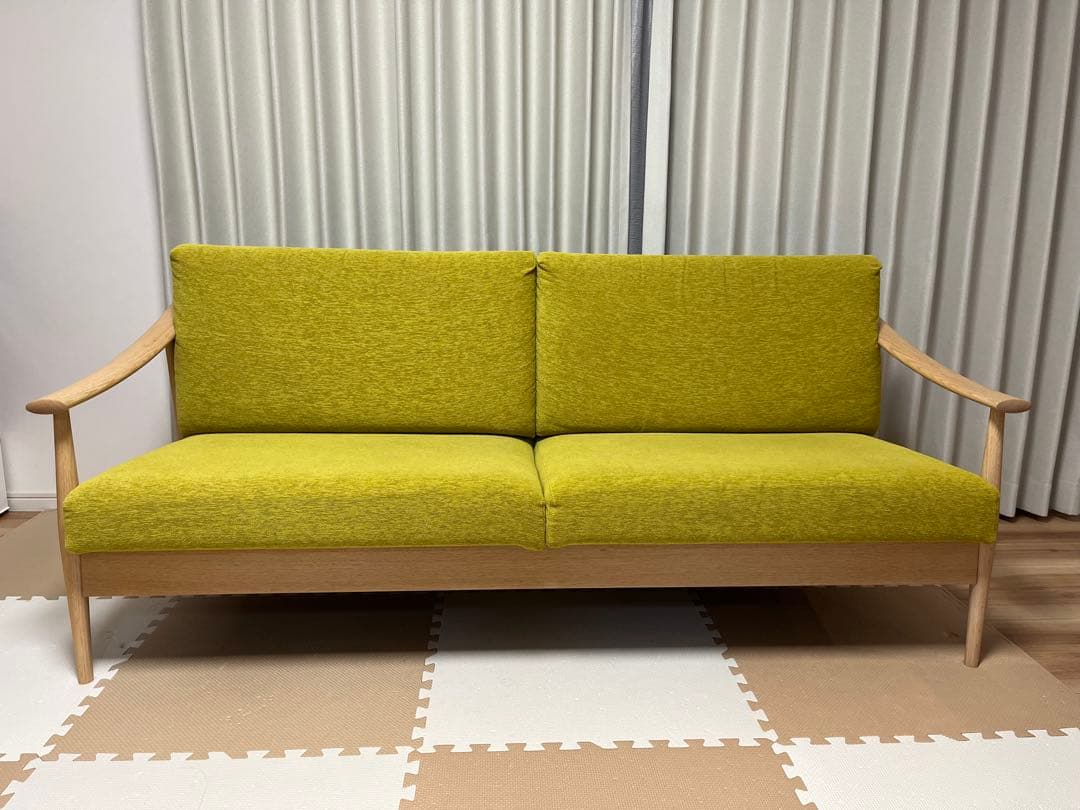 日進木工×TWO-ONE STYLE　3人掛けソファ『ブランカ』