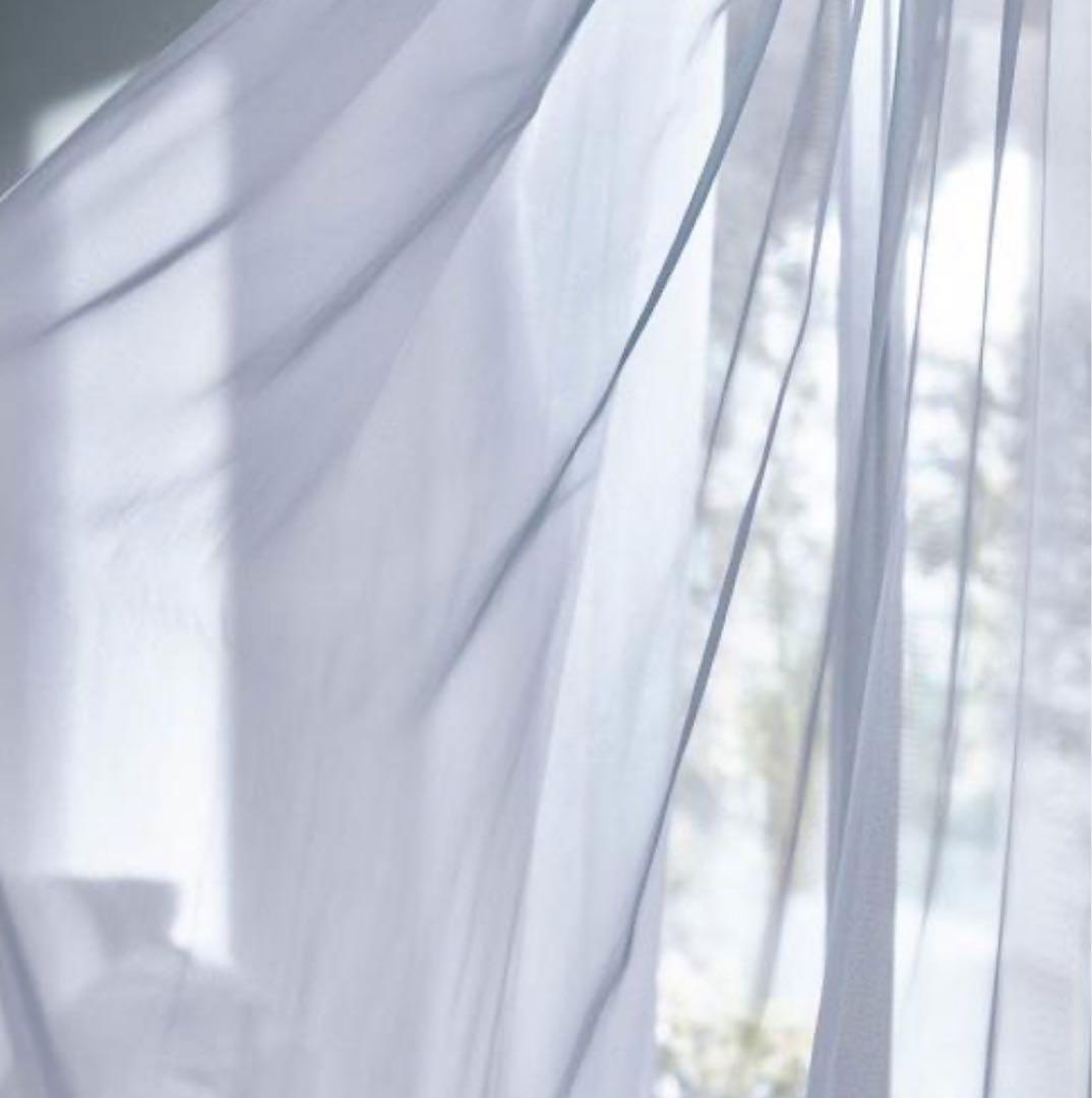 防炎ベージュレースカーテン　2760×2260 ③