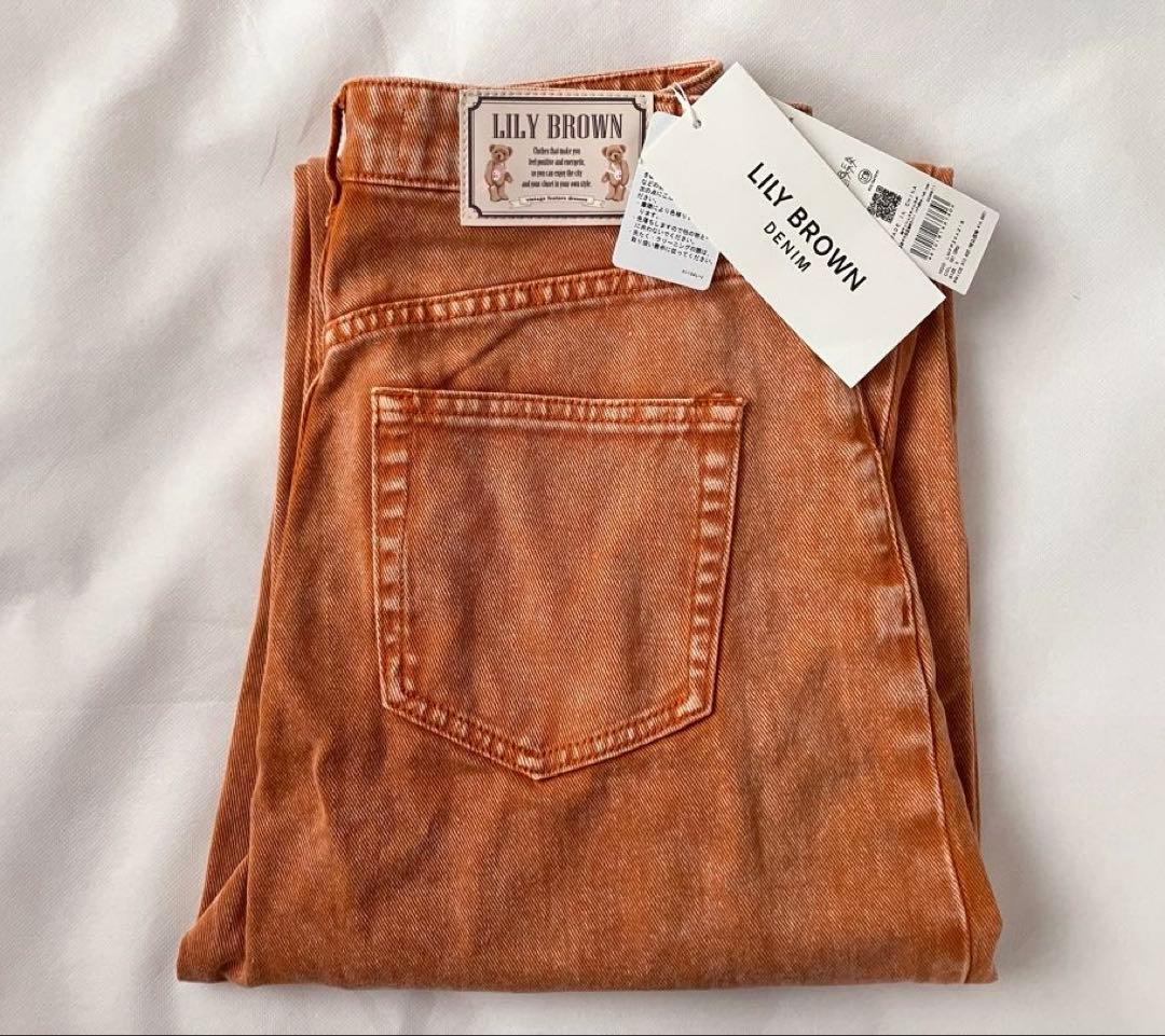 ■限定【LILY BROWN】Lily Bear タックデニムパンツ
