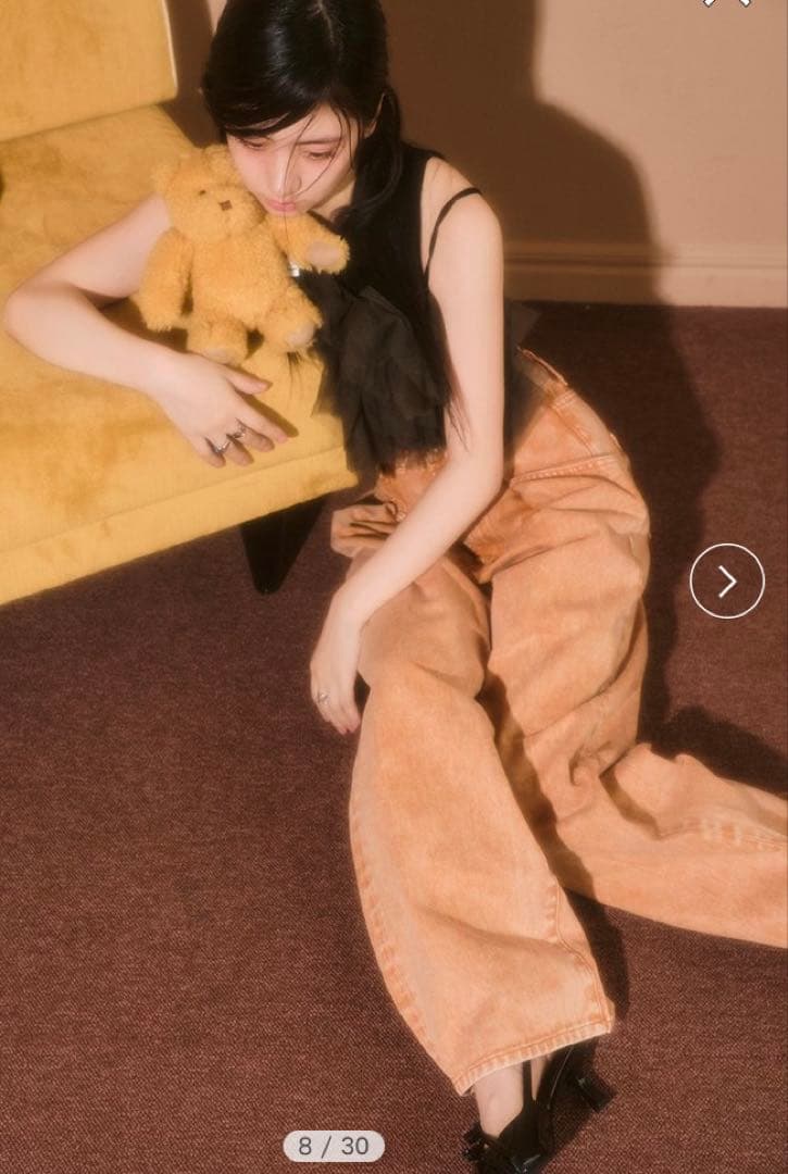 ■限定【LILY BROWN】Lily Bear タックデニムパンツ