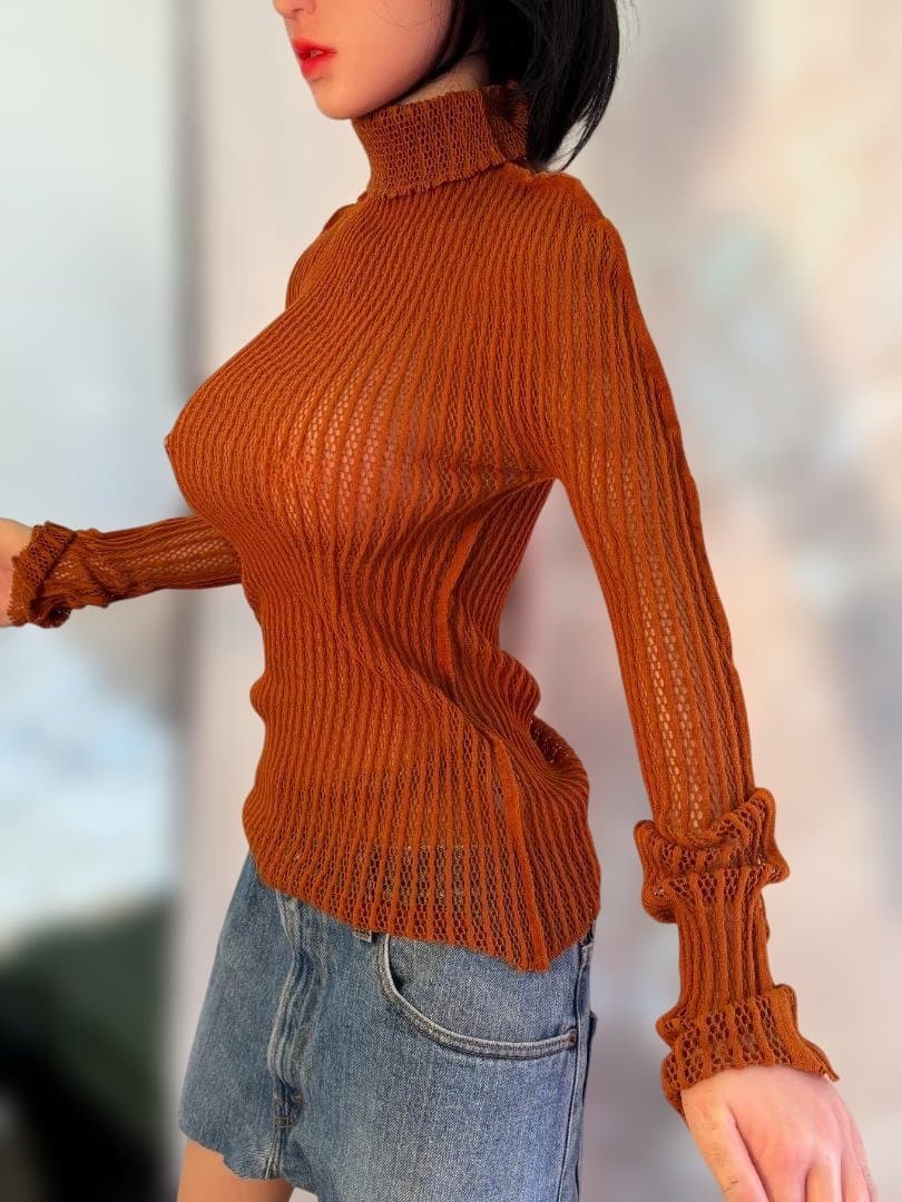 ISSEY MIYAKE A-POC ストレッチメッシュ ハイネック