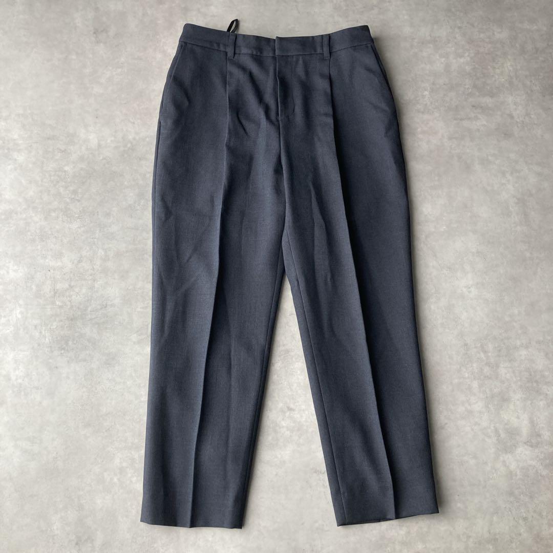 美品✨️インディヴィ　パンツスーツ セットアップ　洗える　現行　秋冬 ネイビー