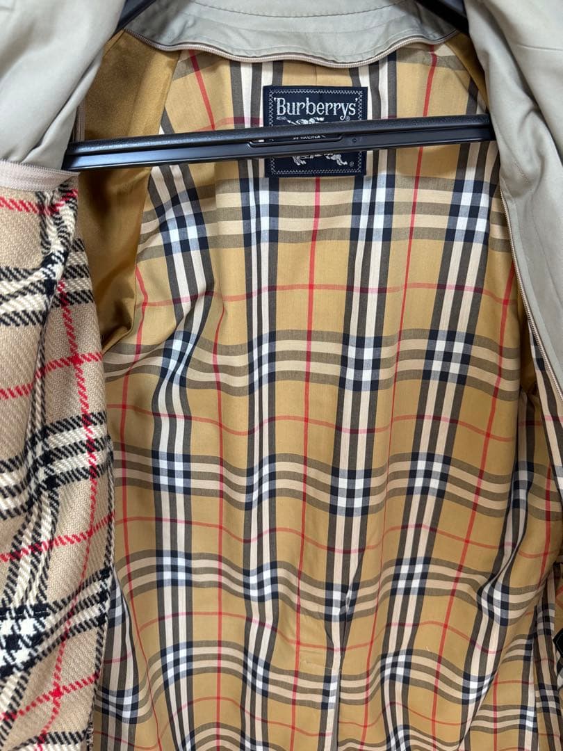 Burberry ベージュ トレンチコート チェック裏地　裏地取り外し可能