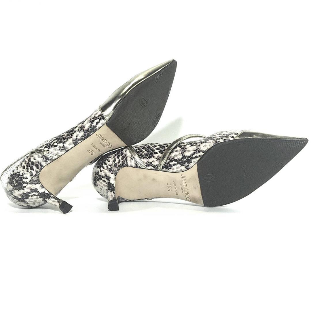 JIMMY CHOO ジミーチュウ パイソン柄 ミドルヒール パンプス
