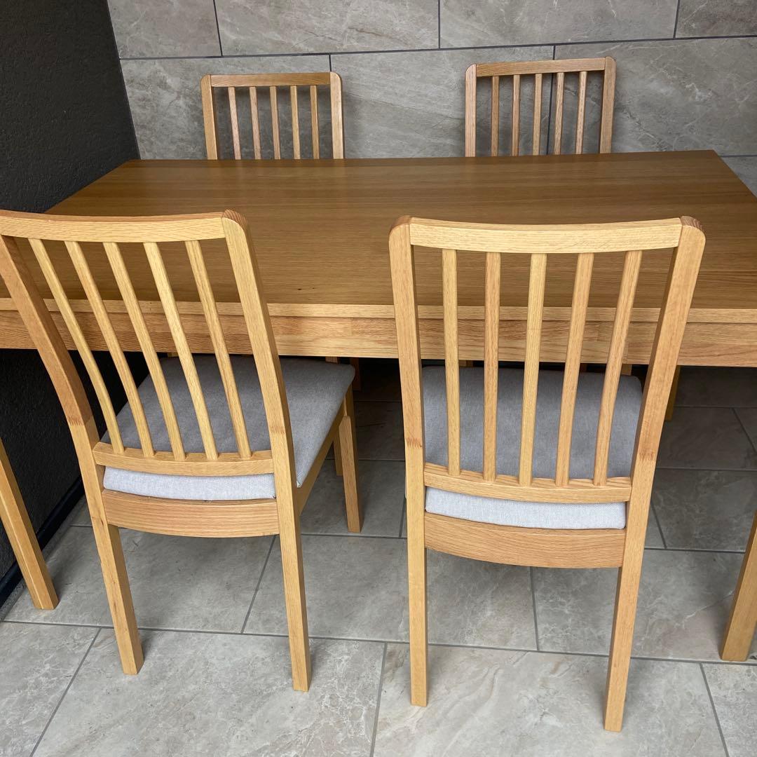 廃盤/美品　IKEA KOFSTA ダイニングテーブル150×90椅子4脚セット