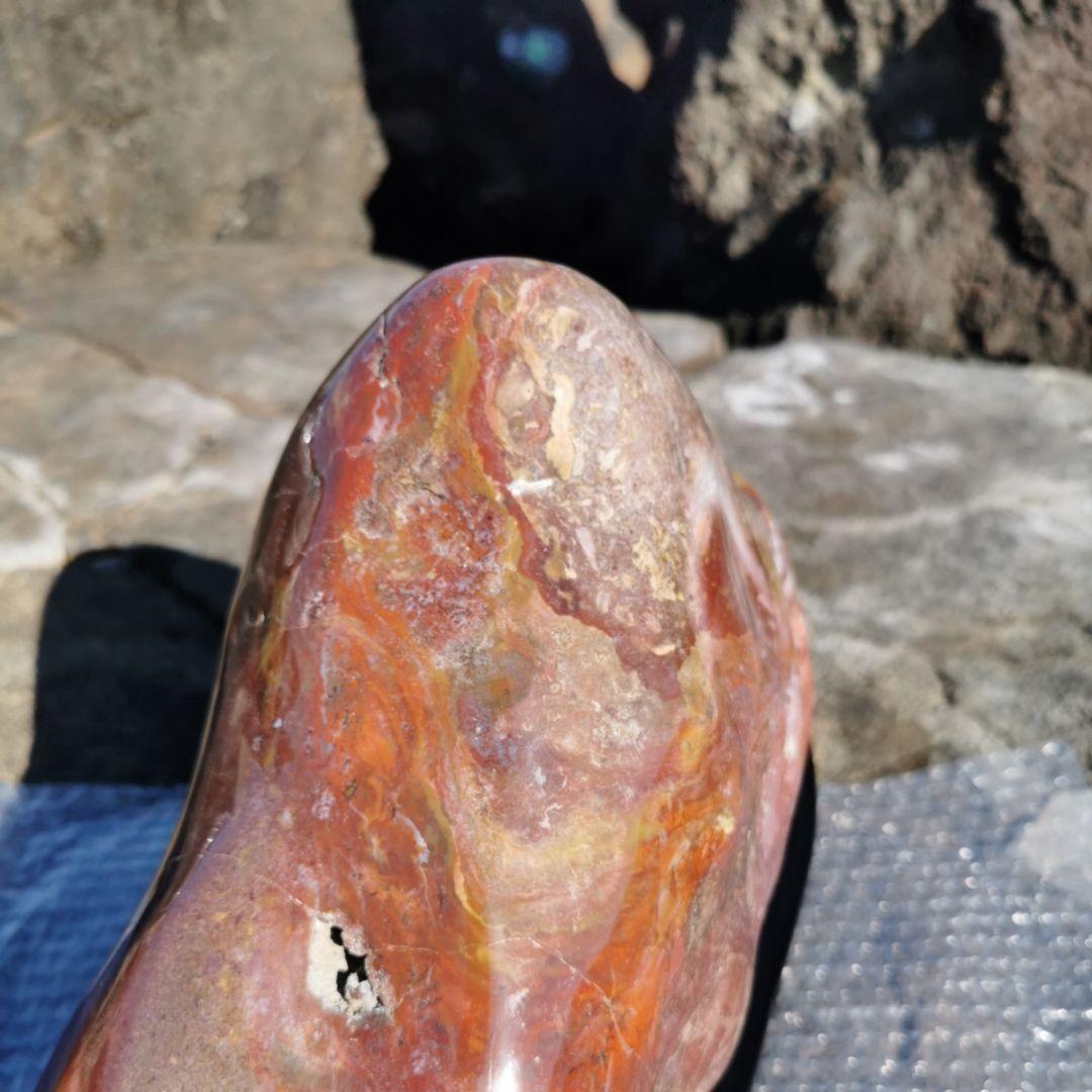 北海道産　北見　錦紅石　11.9キロ　鑑賞石　石　置物　オブジェ　インテリア