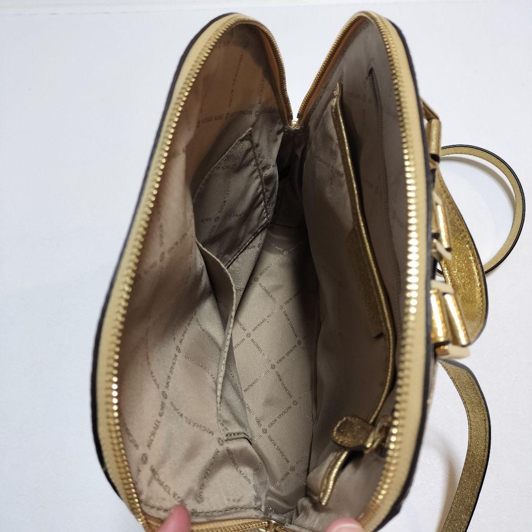美品 マイケルコース MICHAEL KORS バックパック リュック ゴールド