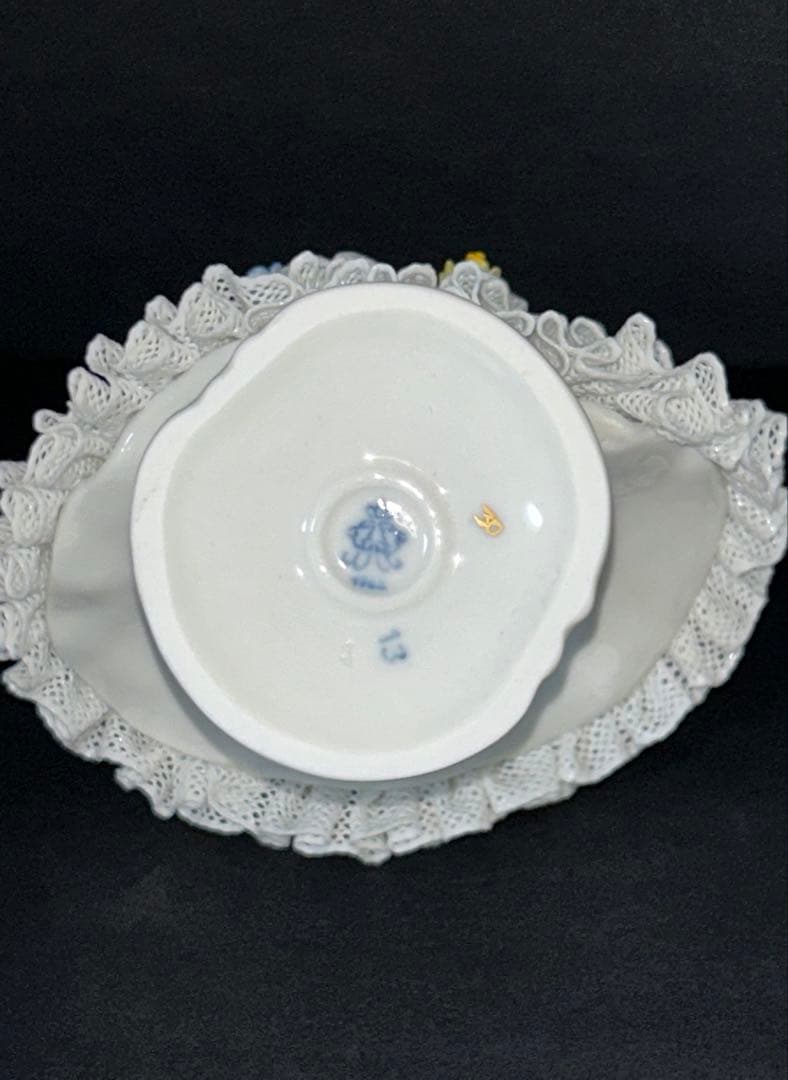 【美品】アイリッシュドレスデン フリルドレスレース ドイツ オリジナルBOX付