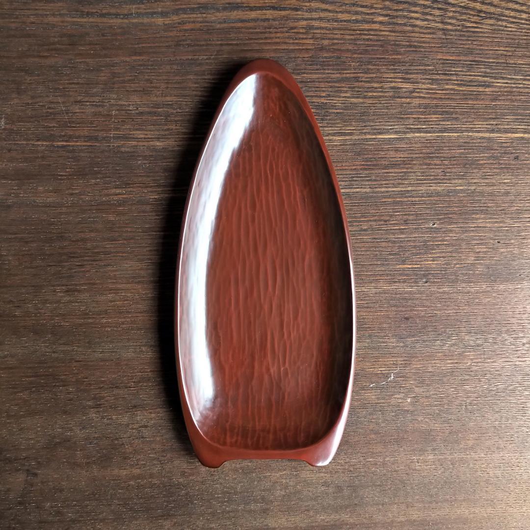 【鎌倉彫　博古堂　船形　銘々皿　x5枚】