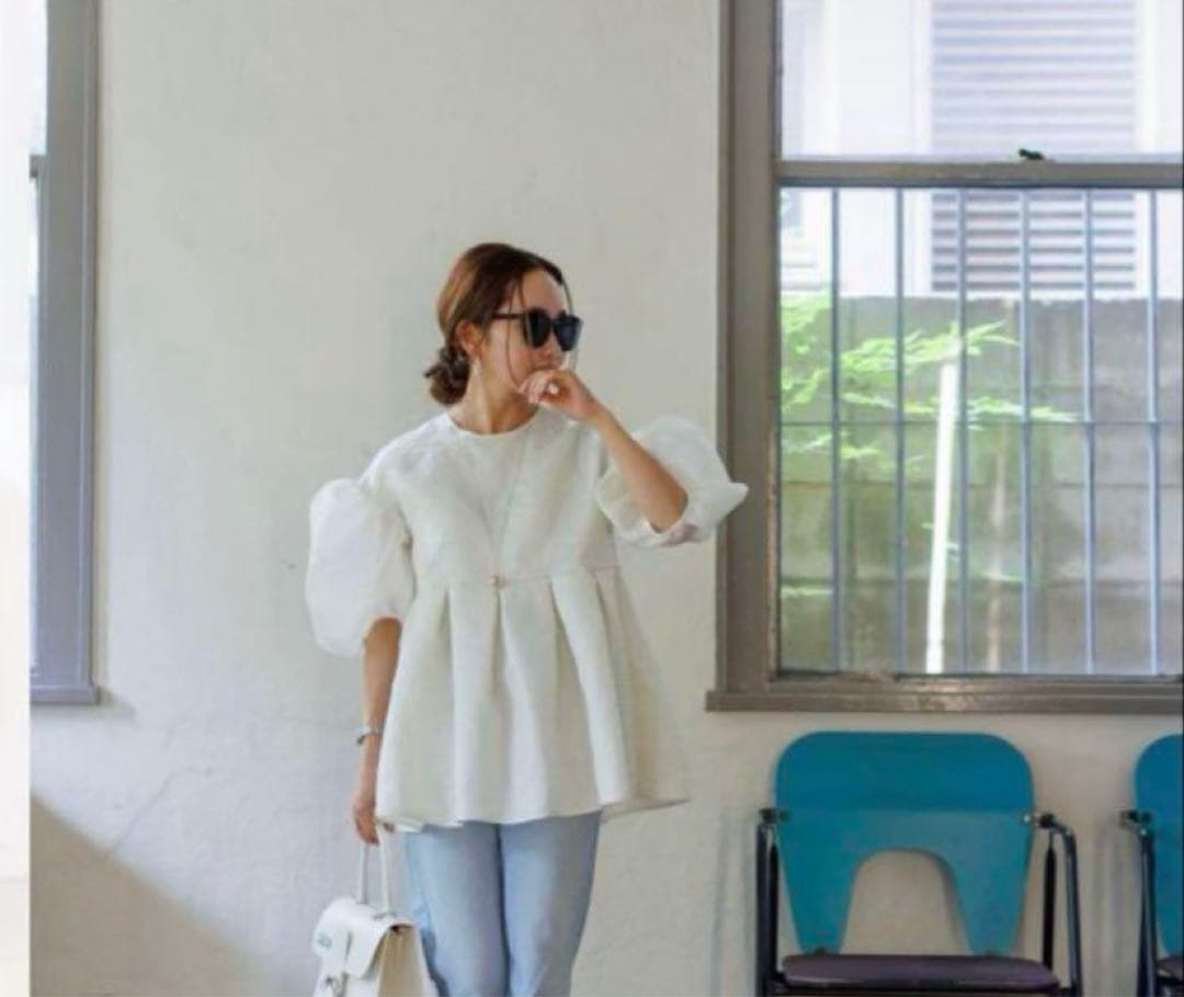 トップス Bluelea Silky jacquard blouse