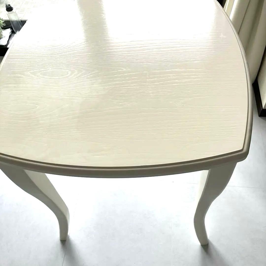美品　Francfranc 猫脚　ダイニングテーブル75センチ　アイボリー