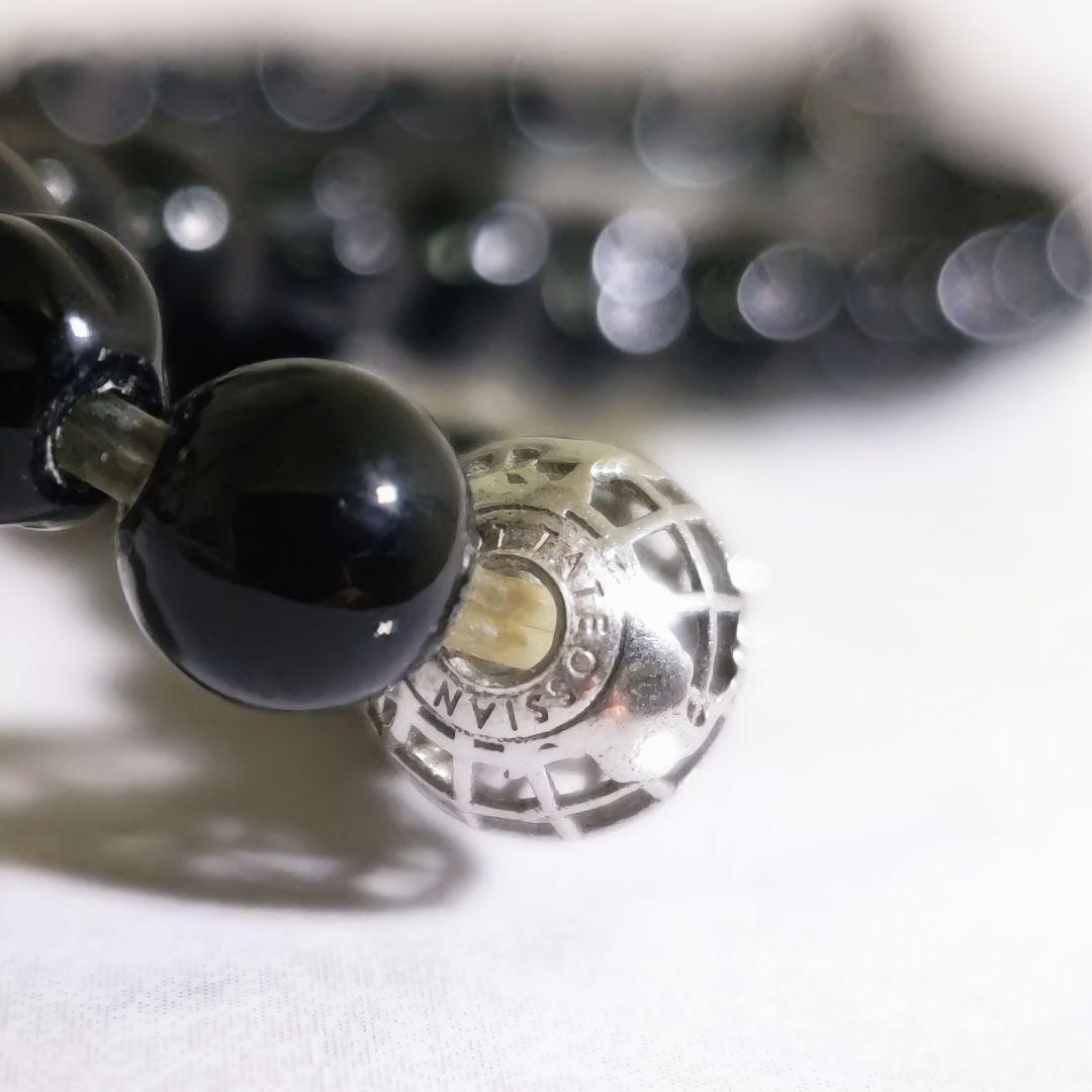 タテオシアンTATEOSSIANラウンドオニキス数珠ビーズブレスレットカフス