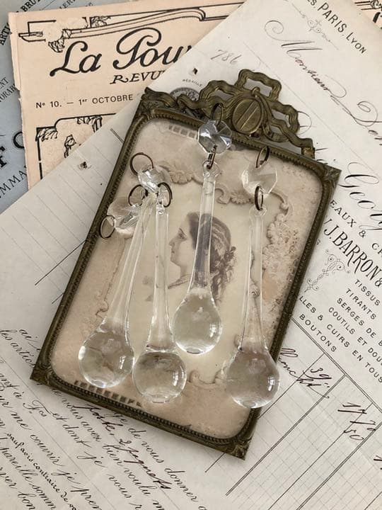 シャンデリア ガラスドロップ　クリア　雫