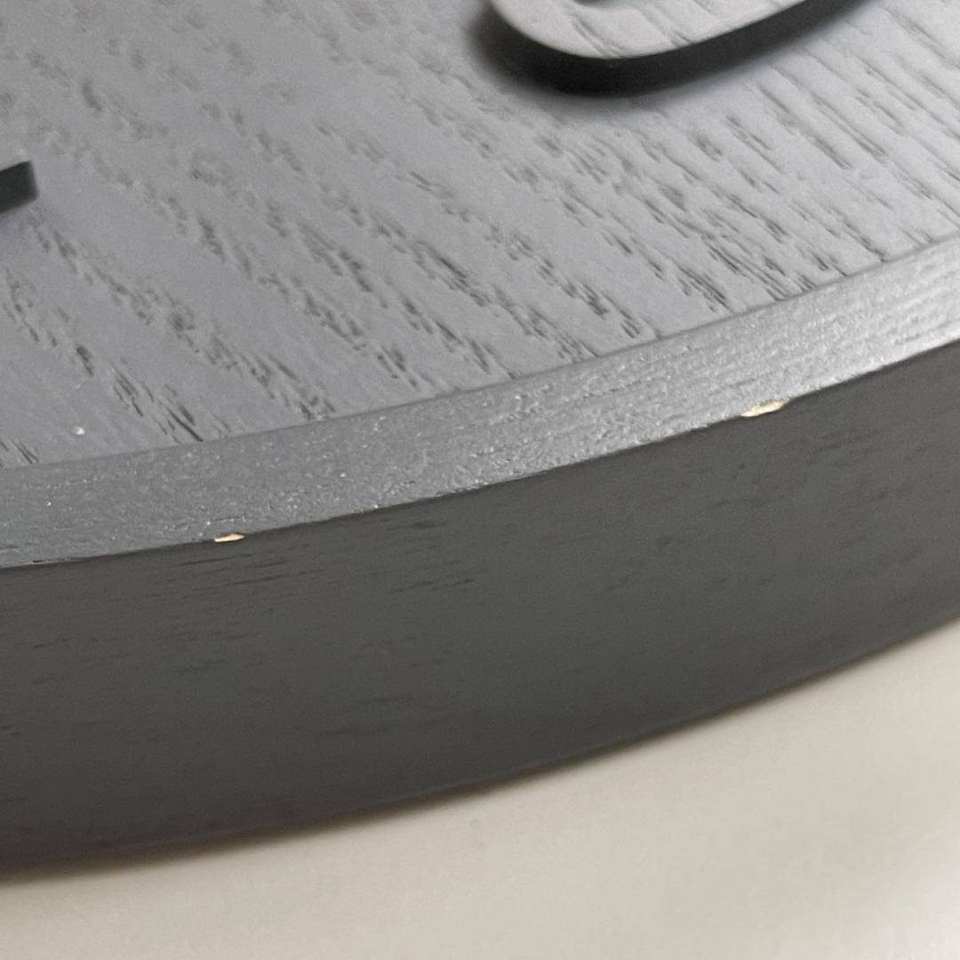 【送料込】NEXTIME ウッドウッドミディアム 壁掛け時計(グレー) 35cm