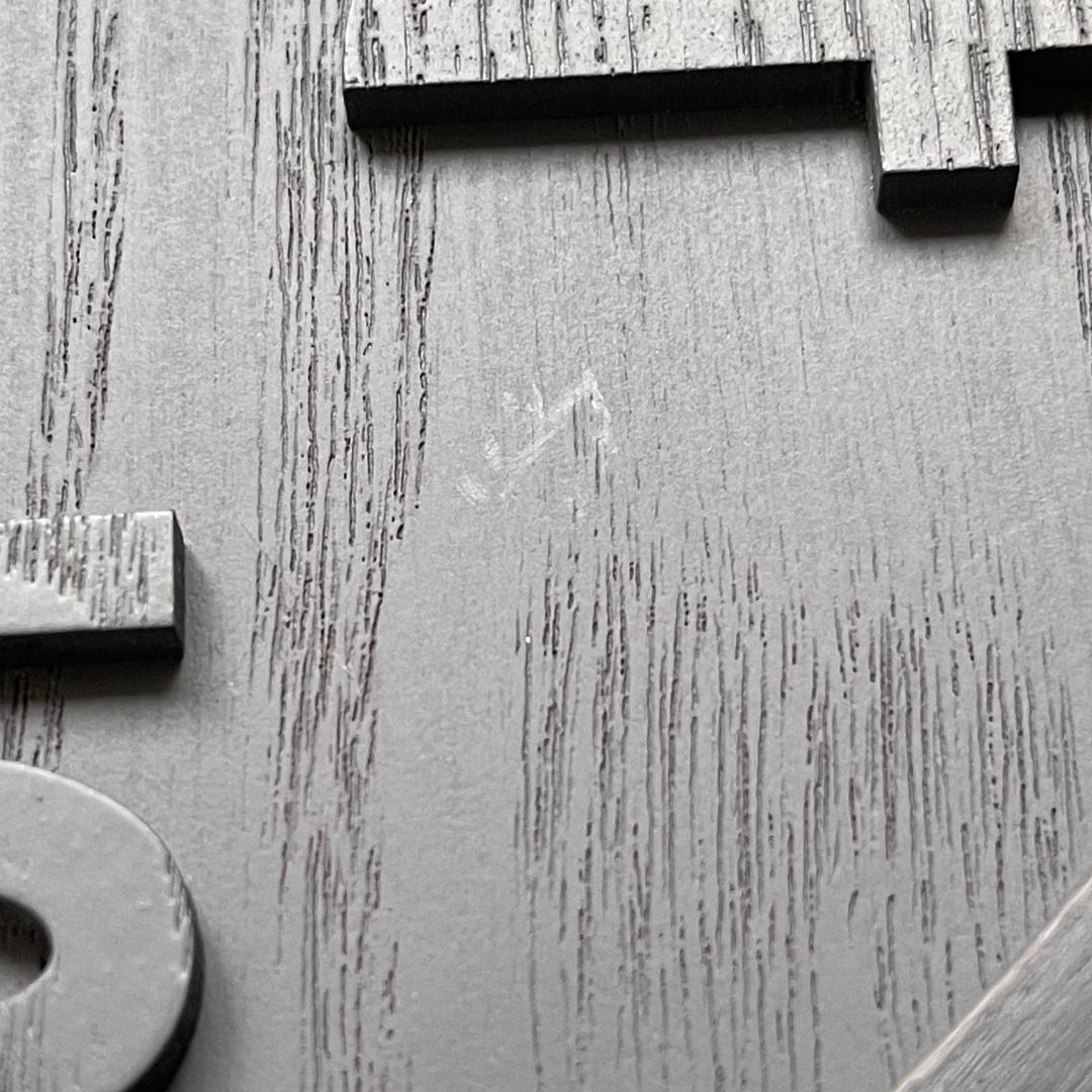 【送料込】NEXTIME ウッドウッドミディアム 壁掛け時計(グレー) 35cm