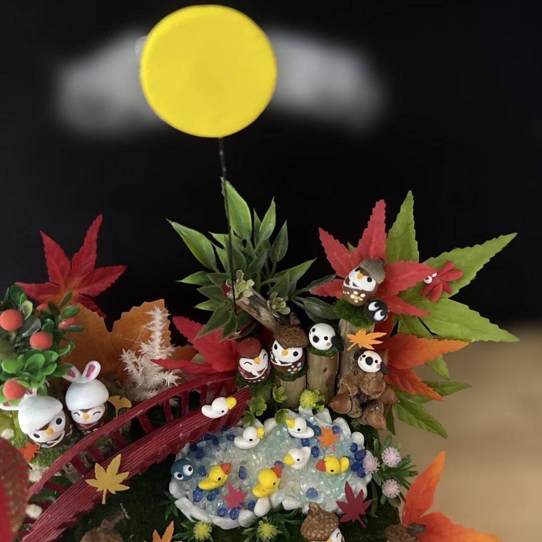 どんぐりアート♡お月見　Halloweenオブジェ2点♡