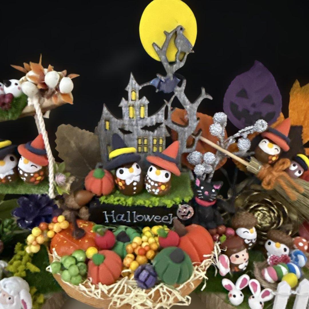 どんぐりアート♡お月見　Halloweenオブジェ2点♡