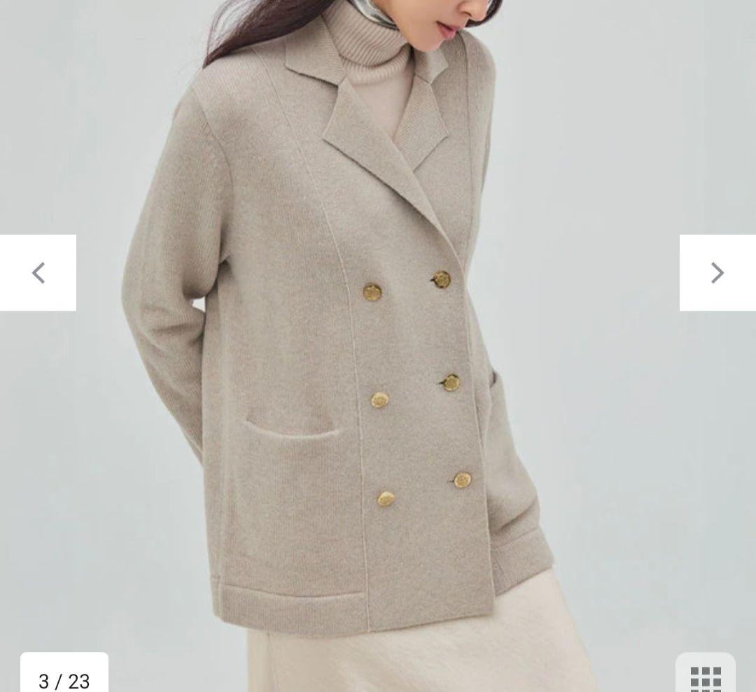 23区【見上愛さん着用/Oggi掲載】カシミヤブレンド ニット ジャケット