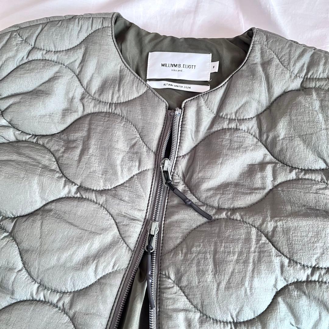ニコアンド... WILLIAM B.ELIOTT ドロストキルトベスト カーキ