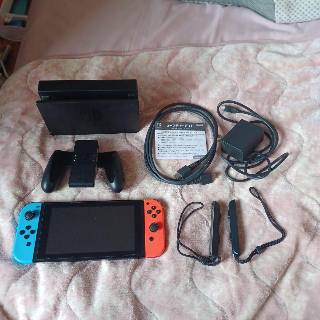 NintendoSwitch本体一式(初期化済み2018年12月購入品・箱無し)