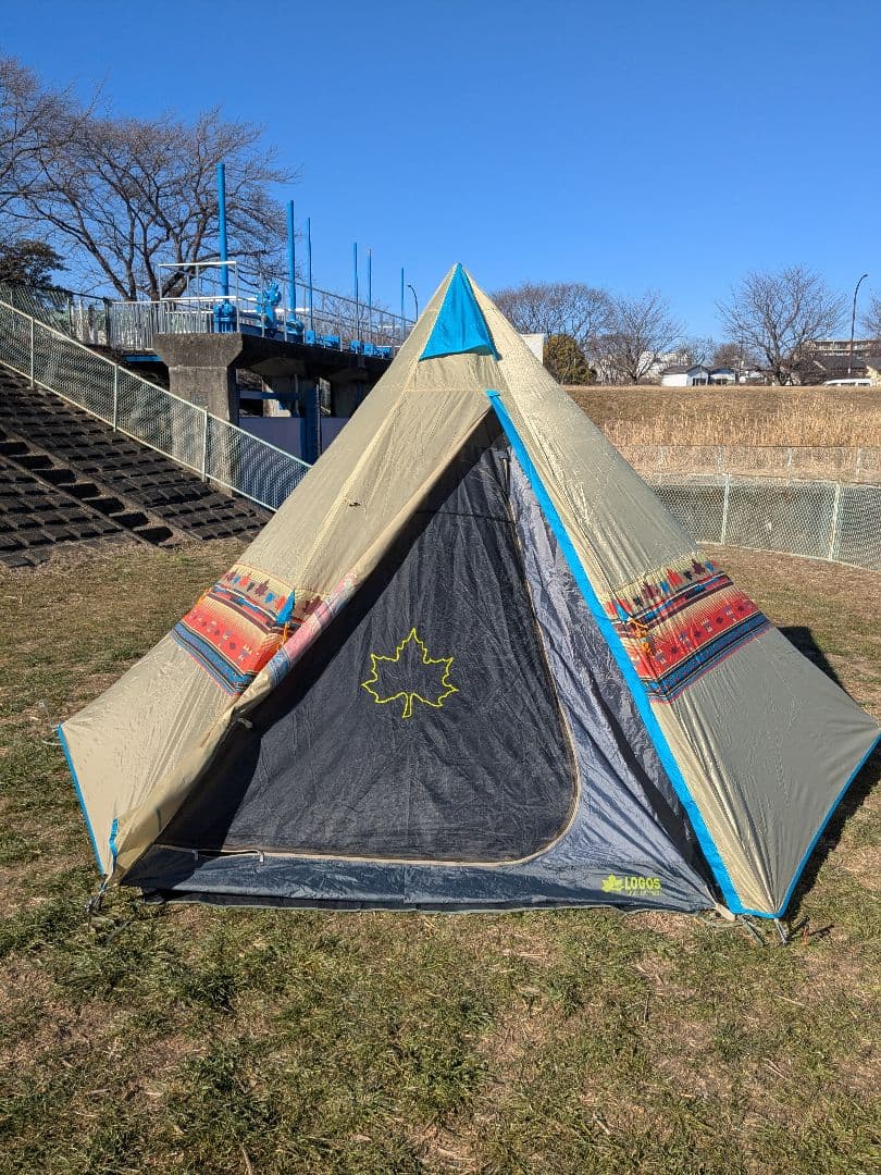 ロゴス　ナバホ　ティピー400　グランドシート+フロアマット付　ワンポールテント