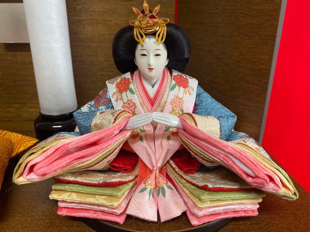 東京久月　雛人形　収納セット・東帯十二単姿・間口約４２×奥行約３０×高さ約３９㎝