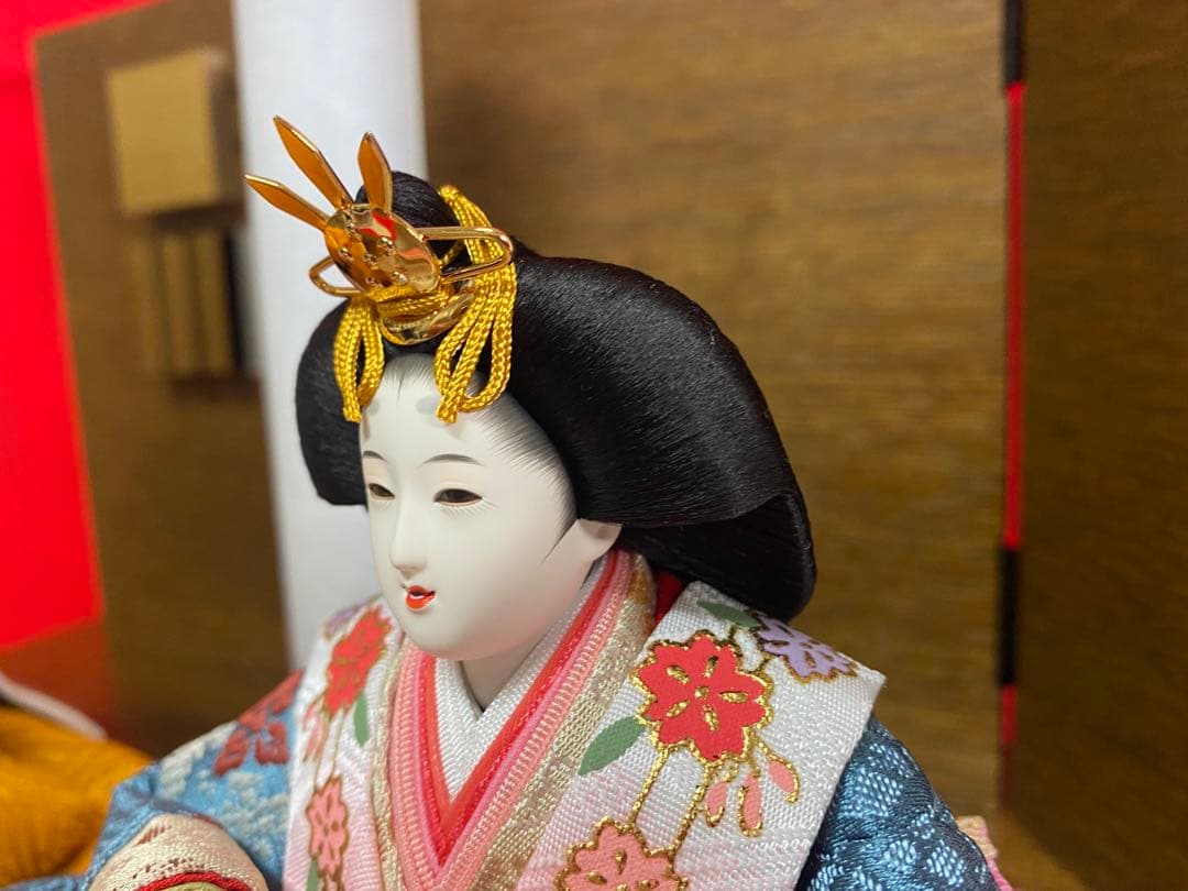 東京久月　雛人形　収納セット・東帯十二単姿・間口約４２×奥行約３０×高さ約３９㎝