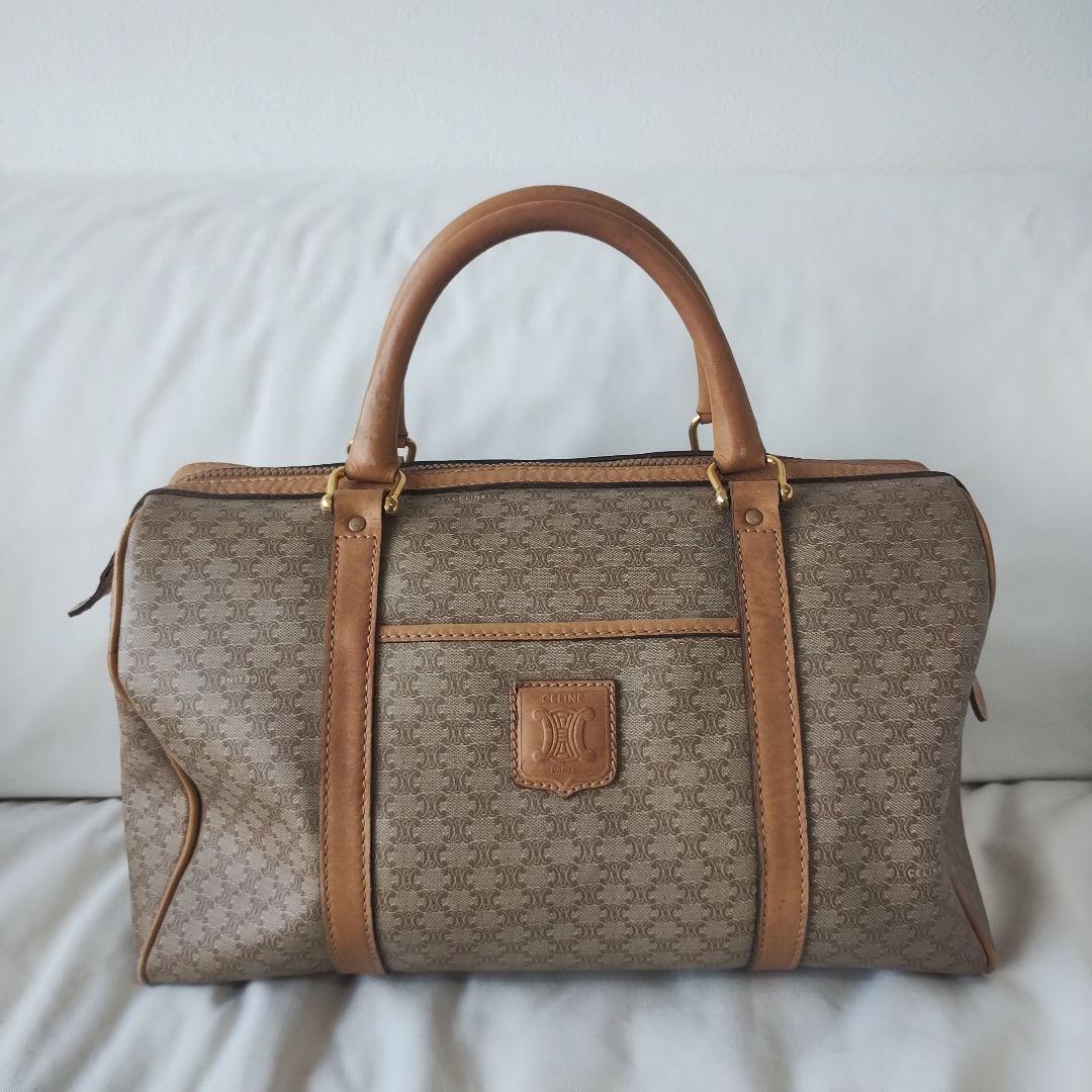 CELINE セリーヌ ミニボストン ハンドバッグ マカダム柄