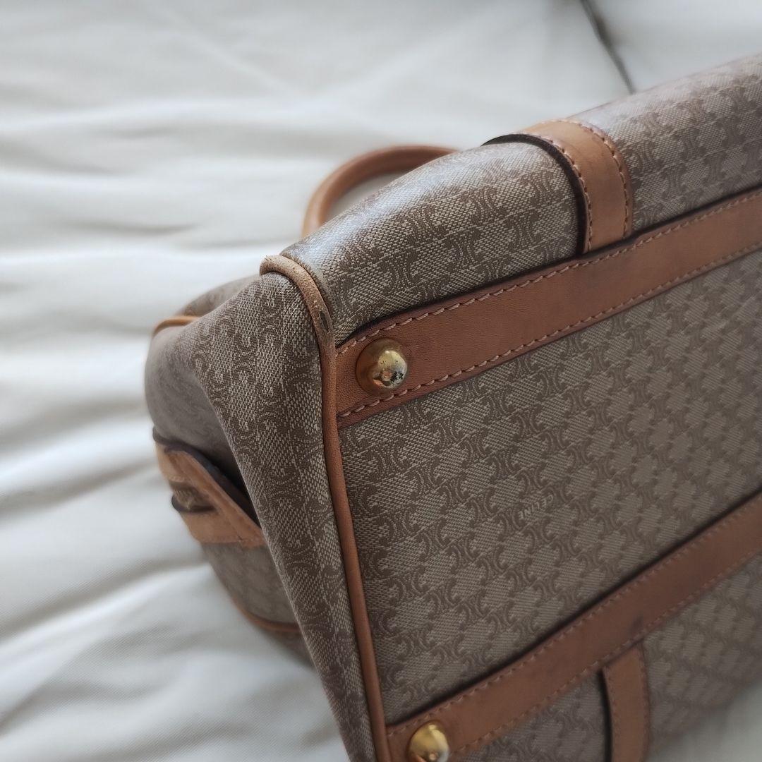 CELINE セリーヌ ミニボストン ハンドバッグ マカダム柄