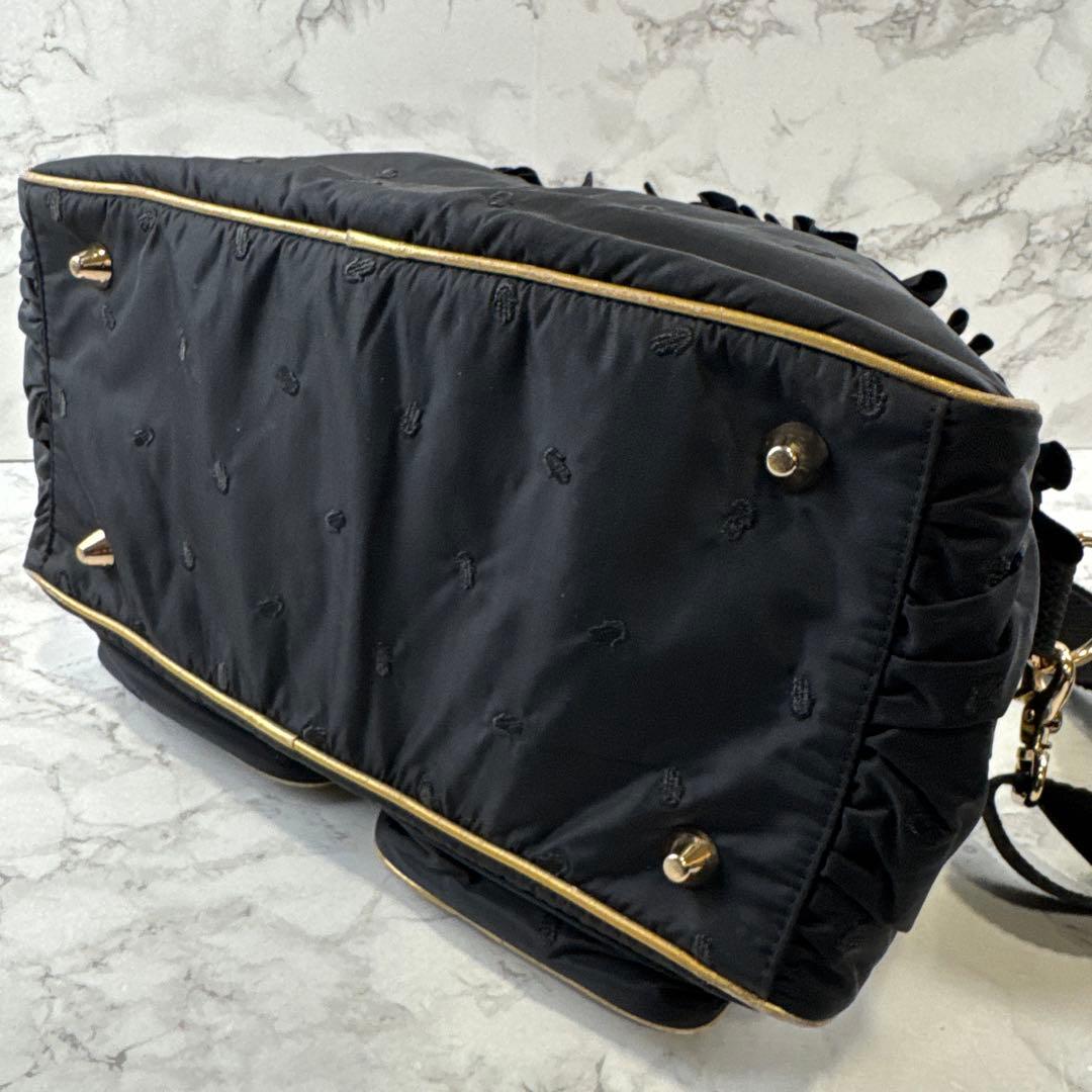 LeSportsac×MANOUSH ナイロン刺繍 ショルダー ボストンバッグ