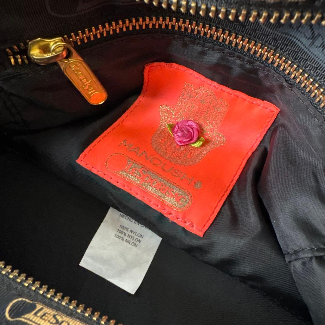 LeSportsac×MANOUSH ナイロン刺繍 ショルダー ボストンバッグ