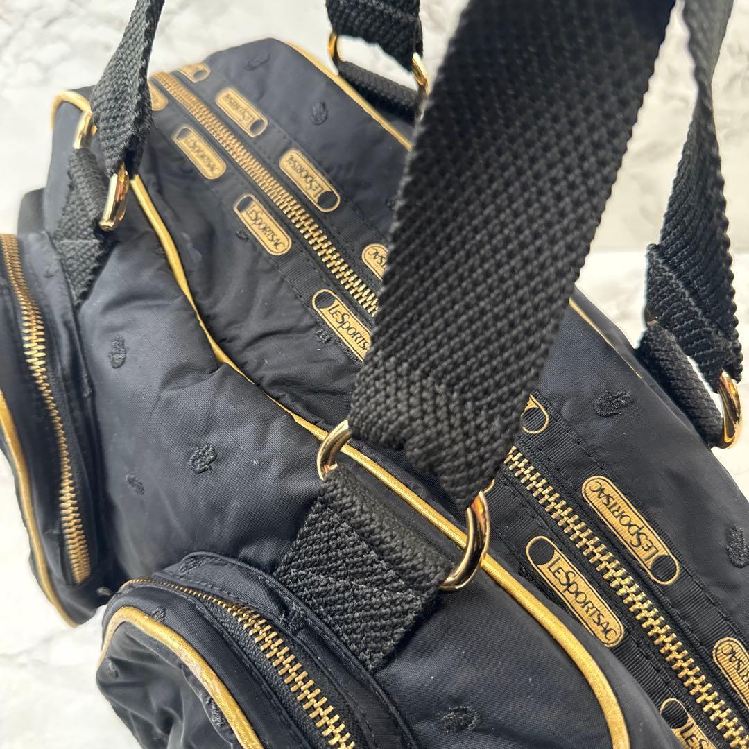 LeSportsac×MANOUSH ナイロン刺繍 ショルダー ボストンバッグ