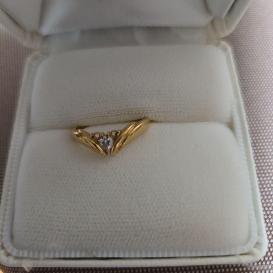 K18 総量2gダイアモンドゴールドリング